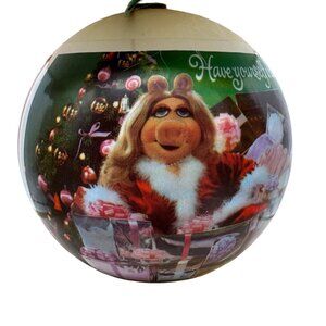 Hallmark 1982 Miss Piggy Kermit Satin Christmas Keepsake Ornament Presents